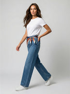 Jean Curved Strass – Azul Claro