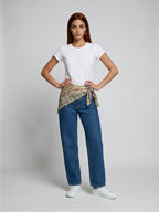 Jean Curved Strass – Azul Clásico