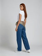 Jean Curved Strass – Azul Clásico