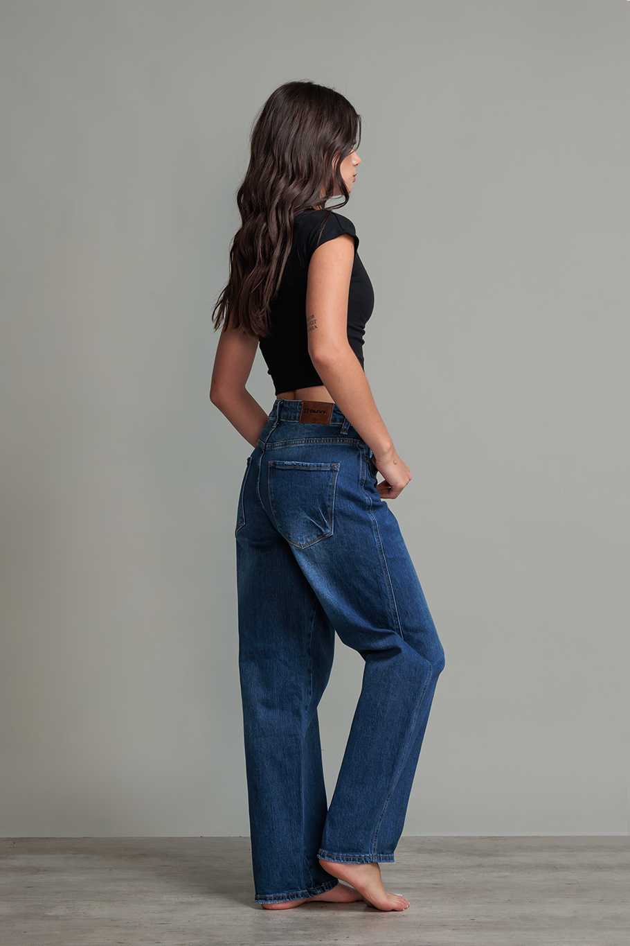 JEANS BARREL BLUE DENIM - BASICS