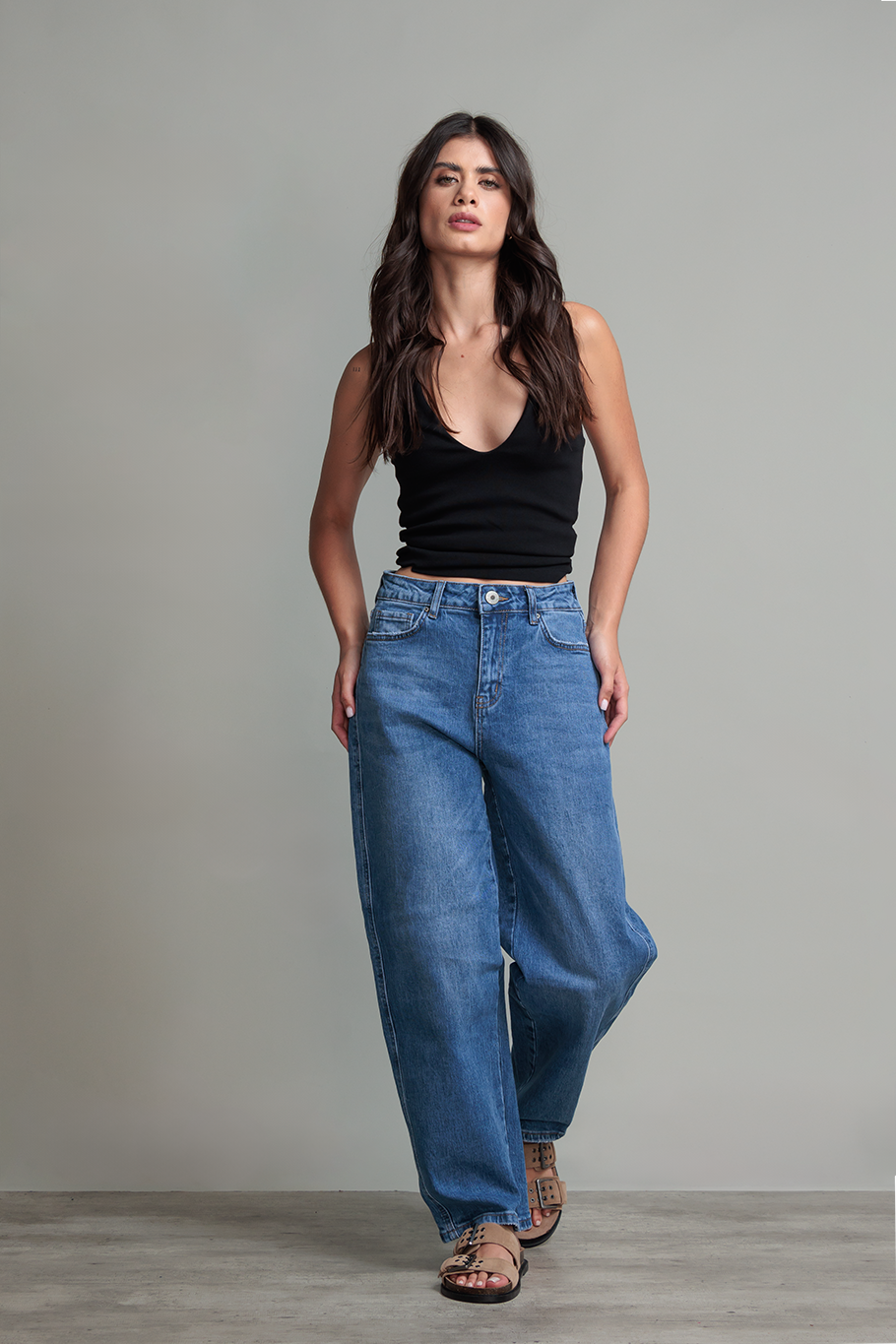 JEAN BARREL TIRO MEDIO - BASICS