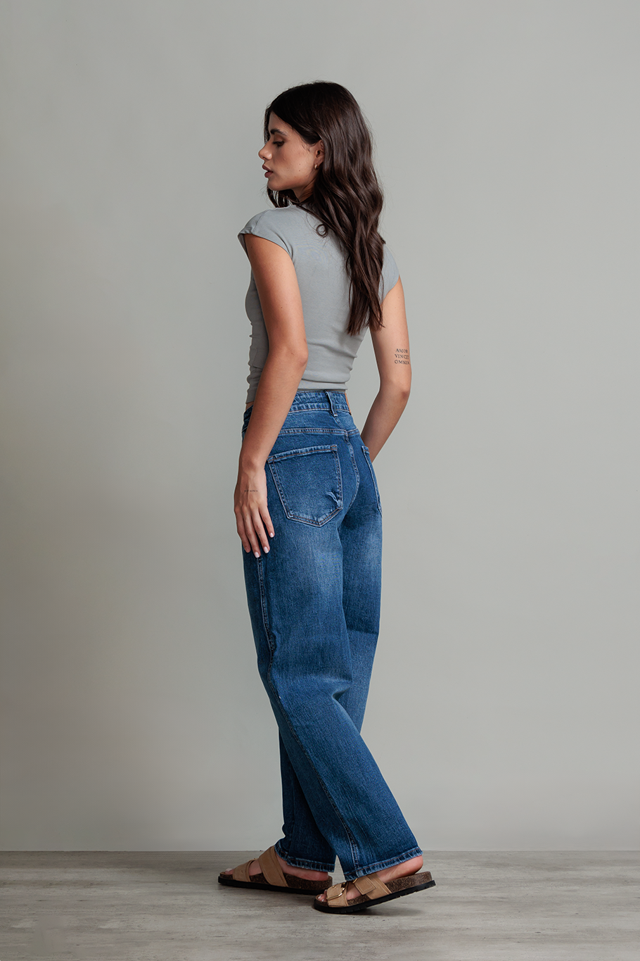 JEANS BARREL MID WAIST - BASICS