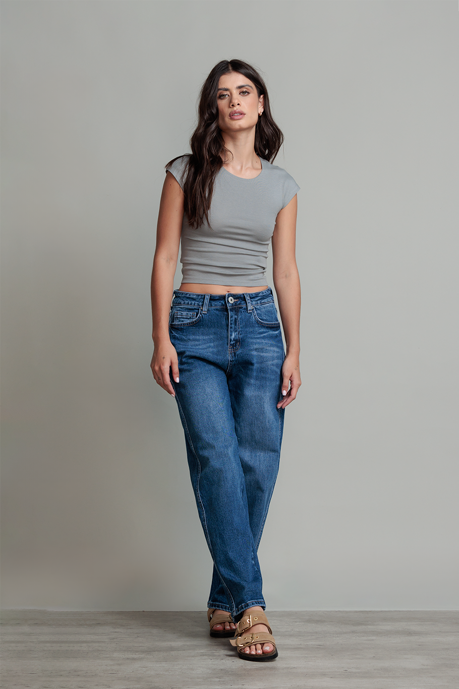 JEANS BARREL MID WAIST - BASICS