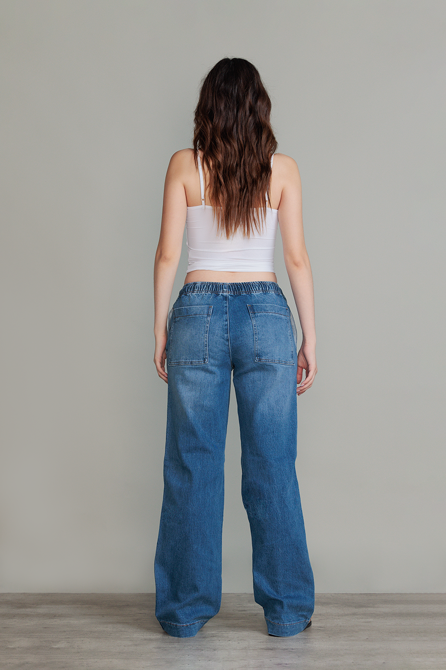 JOGGER DENIM MEDIUM WIDE LEG - ESSENTIAL