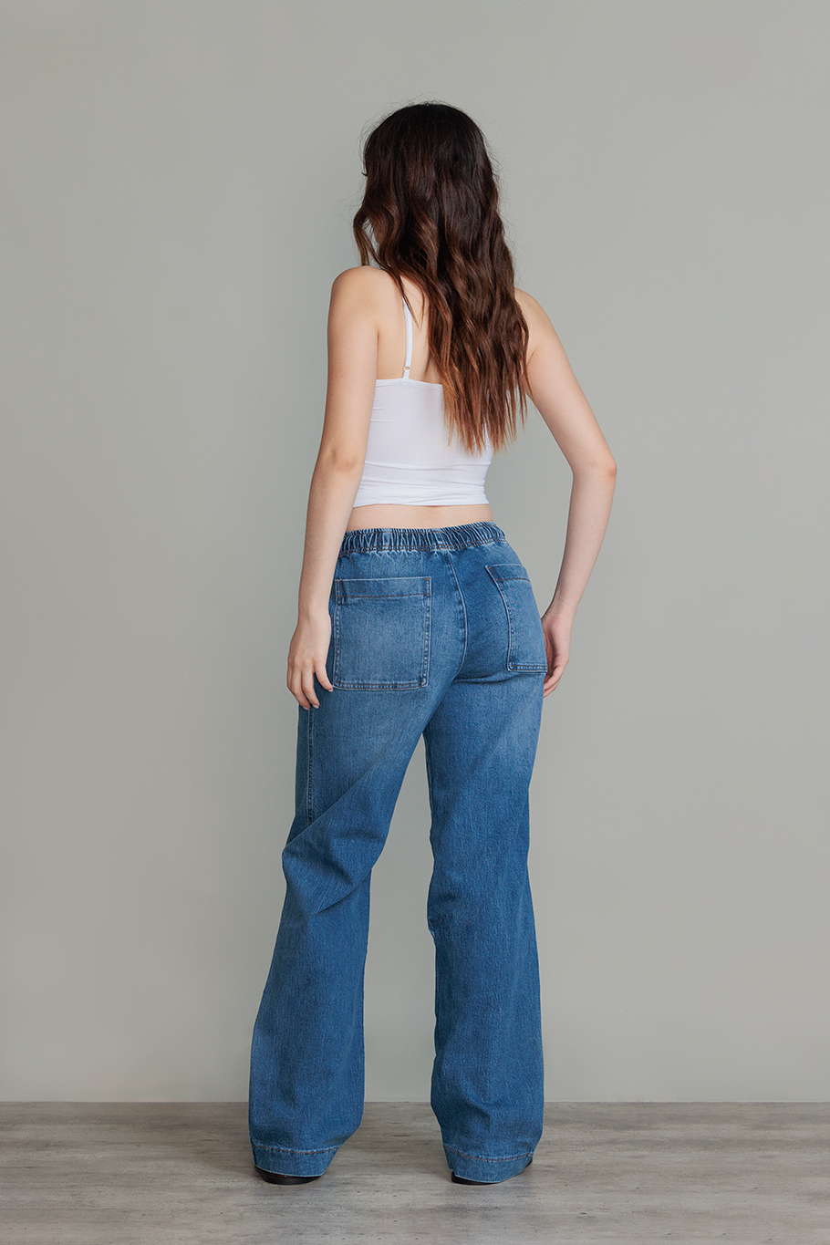 JOGGER DENIM MEDIUM WIDE LEG - ESSENTIAL