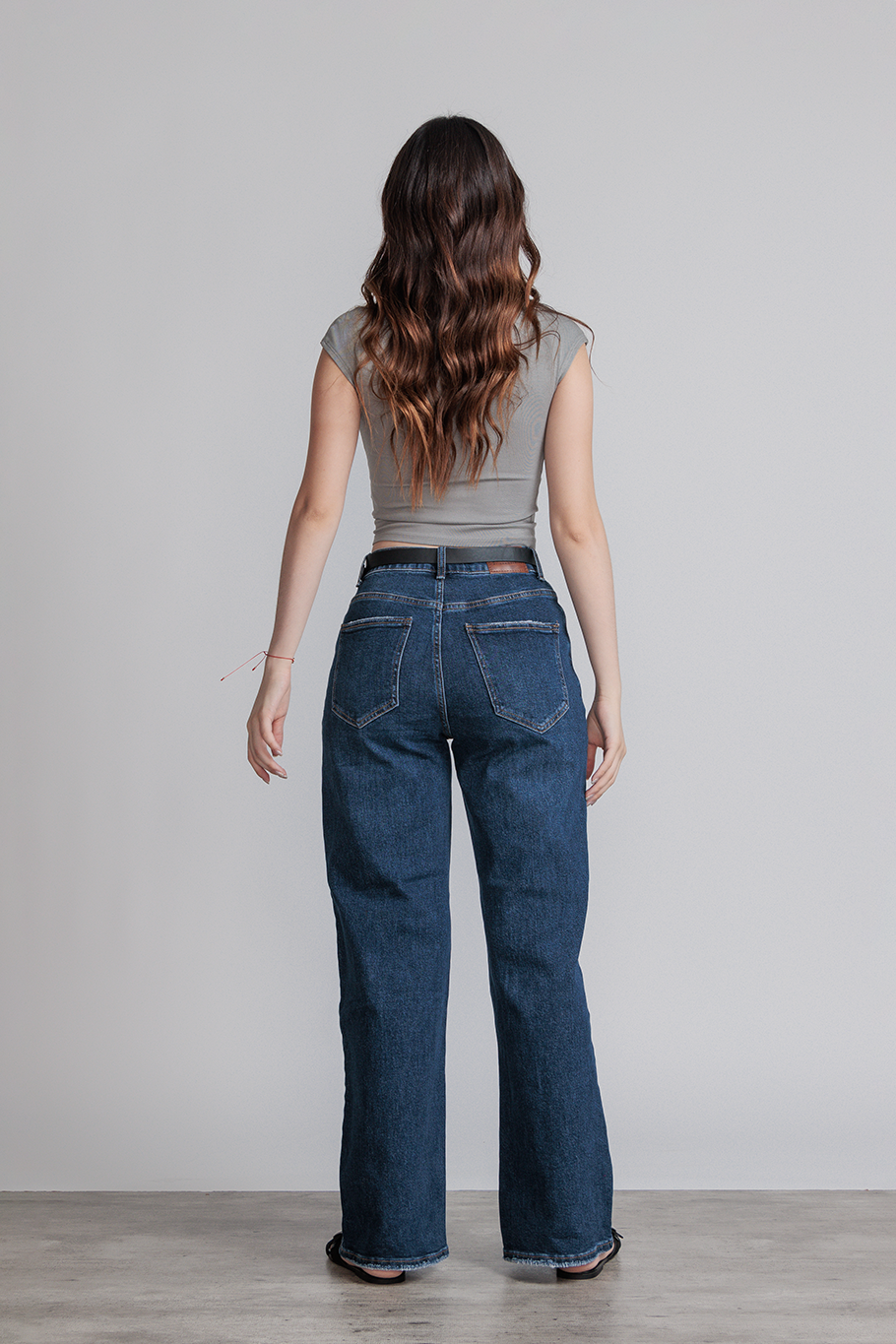 JEANS WIDE LEG FULL LENGTH - DENIM