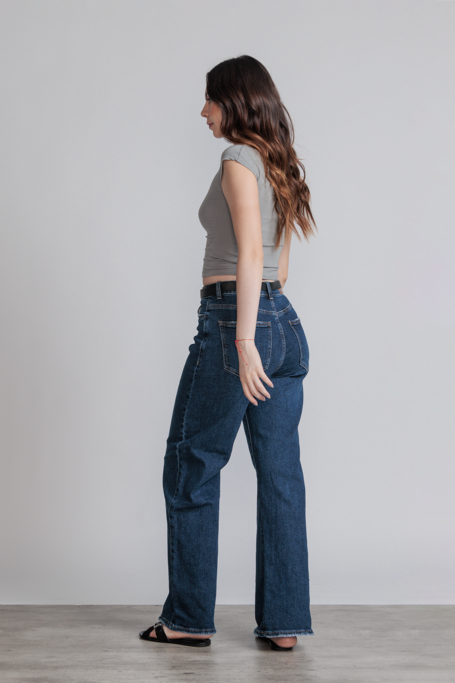JEANS WIDE LEG FULL LENGTH - DENIM