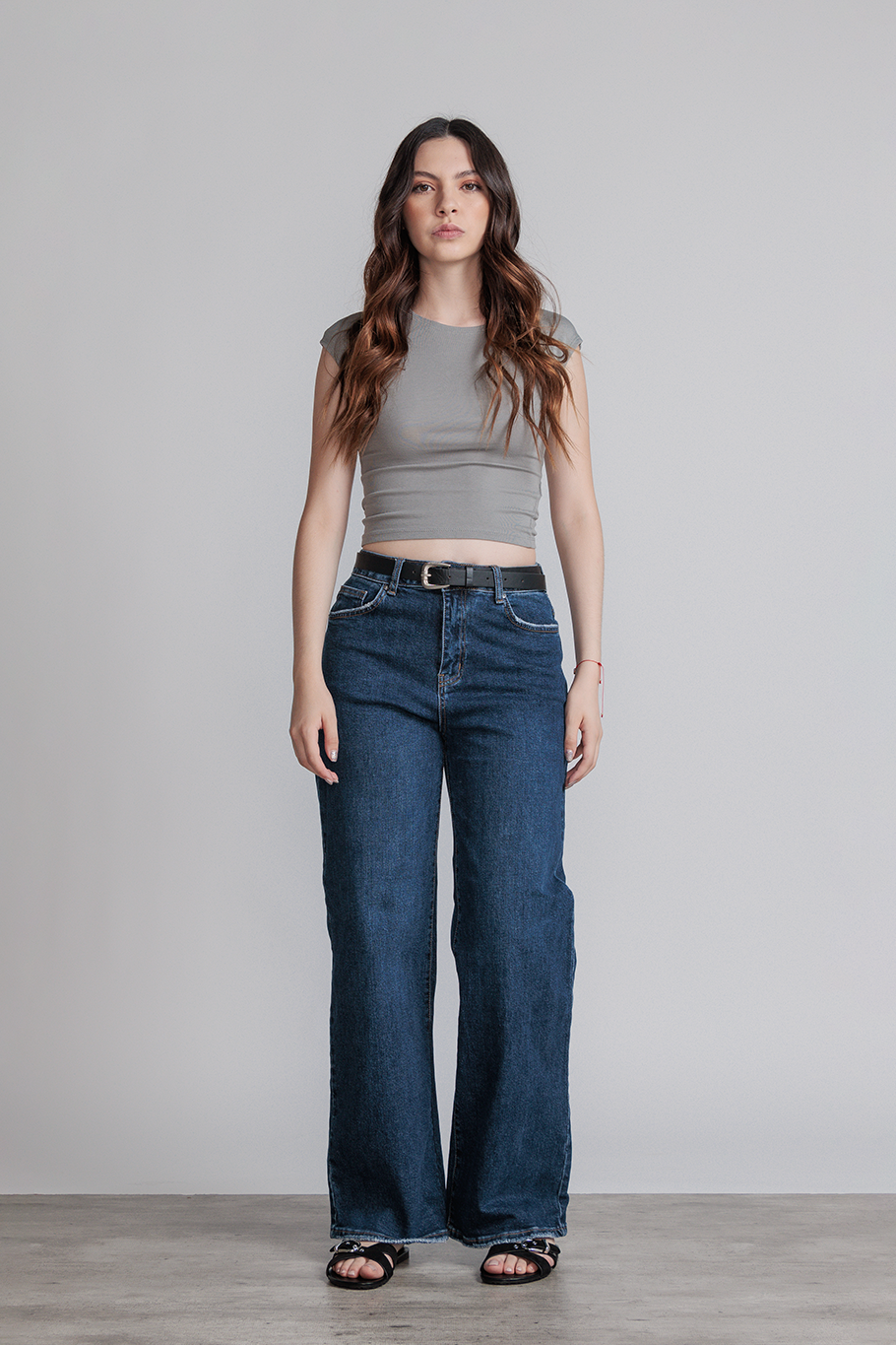 JEANS WIDE LEG FULL LENGTH - DENIM