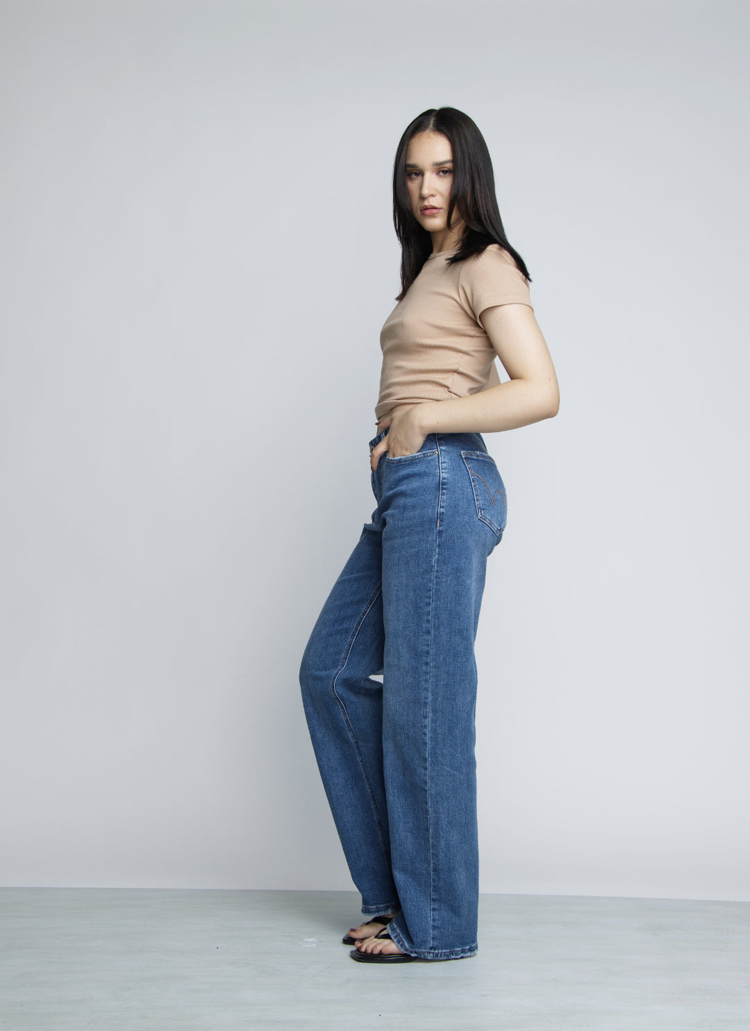 JEAN STRAIGHT LEG - AZUL MEDIO