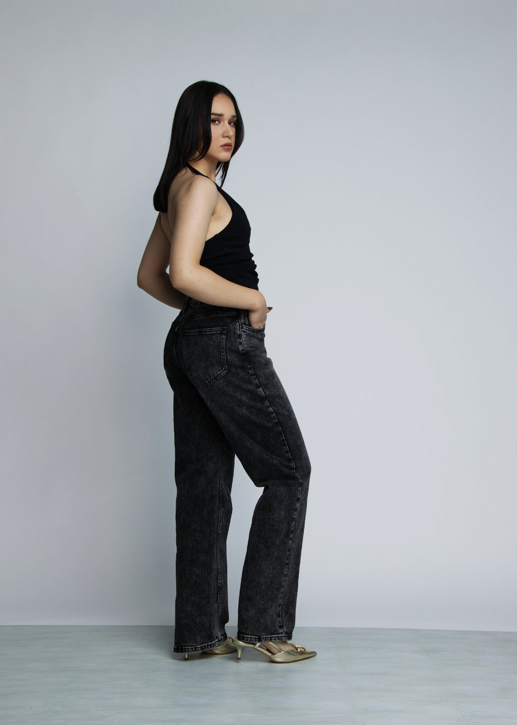 JEAN STRAIGHT LEG - GRIS