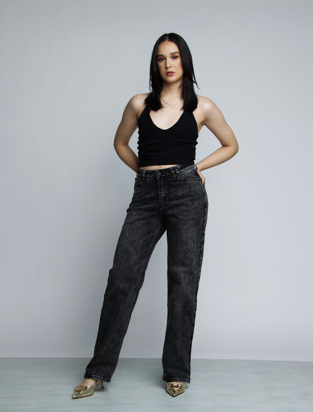 JEAN STRAIGHT LEG - GRIS