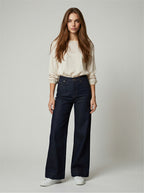 JEAN WIDE LEG - DARK BLUE