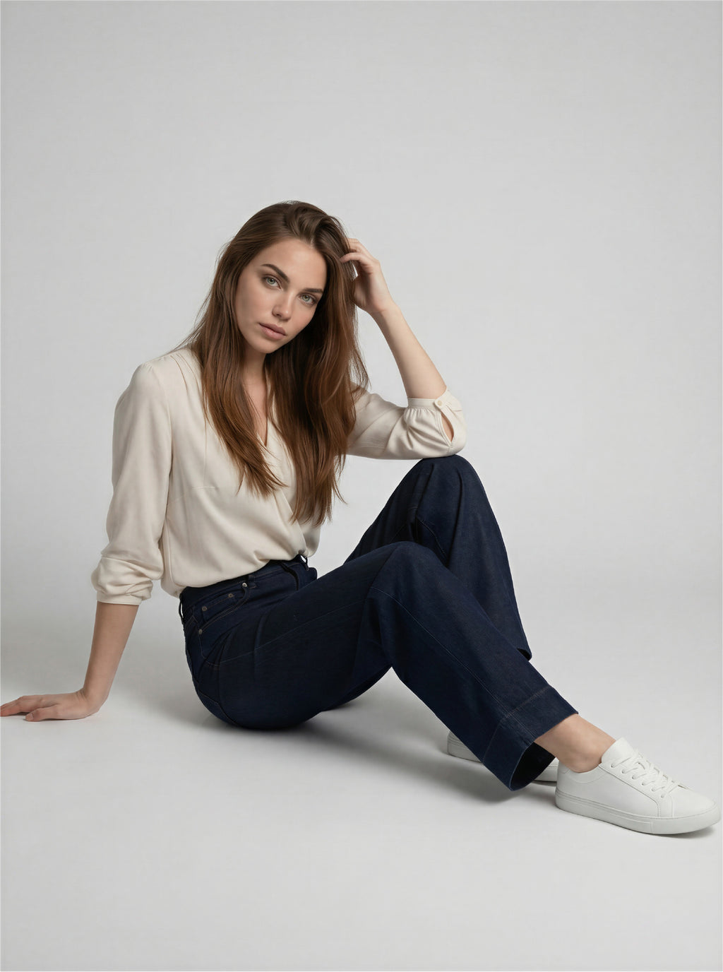 JEAN WIDE LEG - DARK BLUE