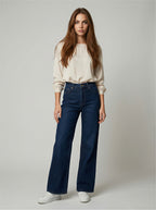 JEAN WIDE LEG - AZUL MARINO