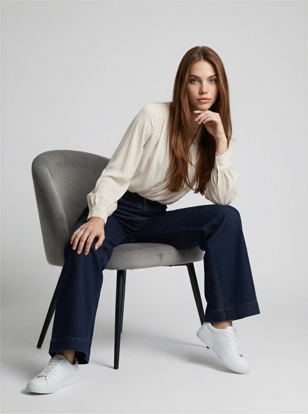 JEAN WIDE LEG - AZUL MARINO