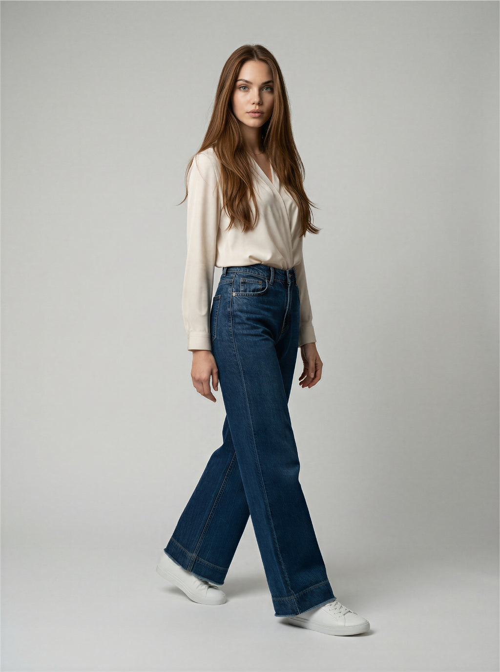 JEAN WIDE LEG - AZUL MEDIO