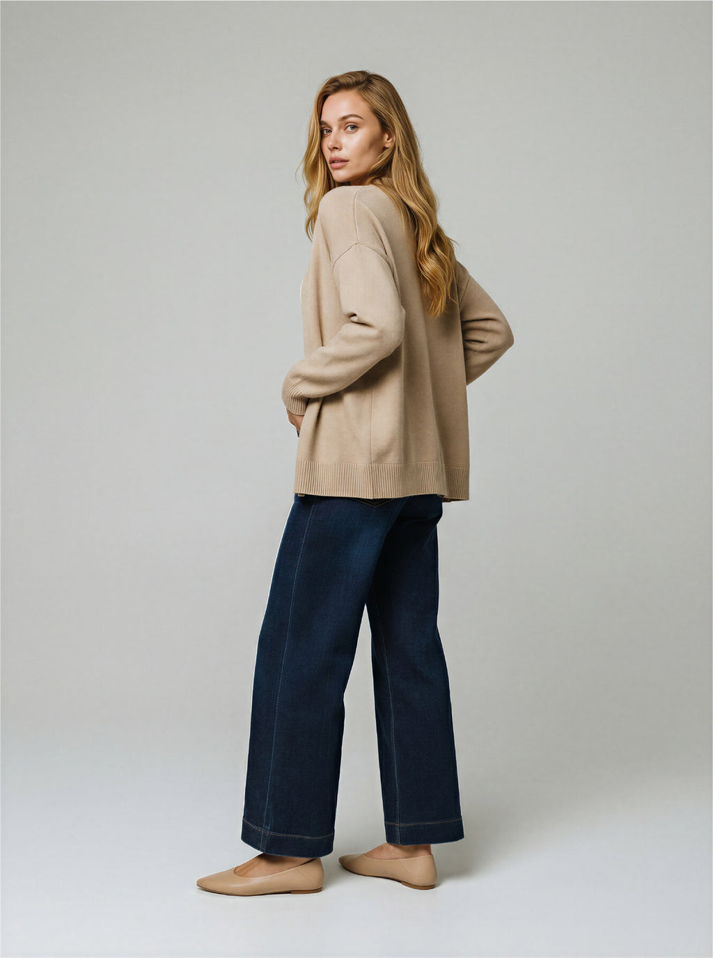JEAN WIDE LEG - AZUL MARINO
