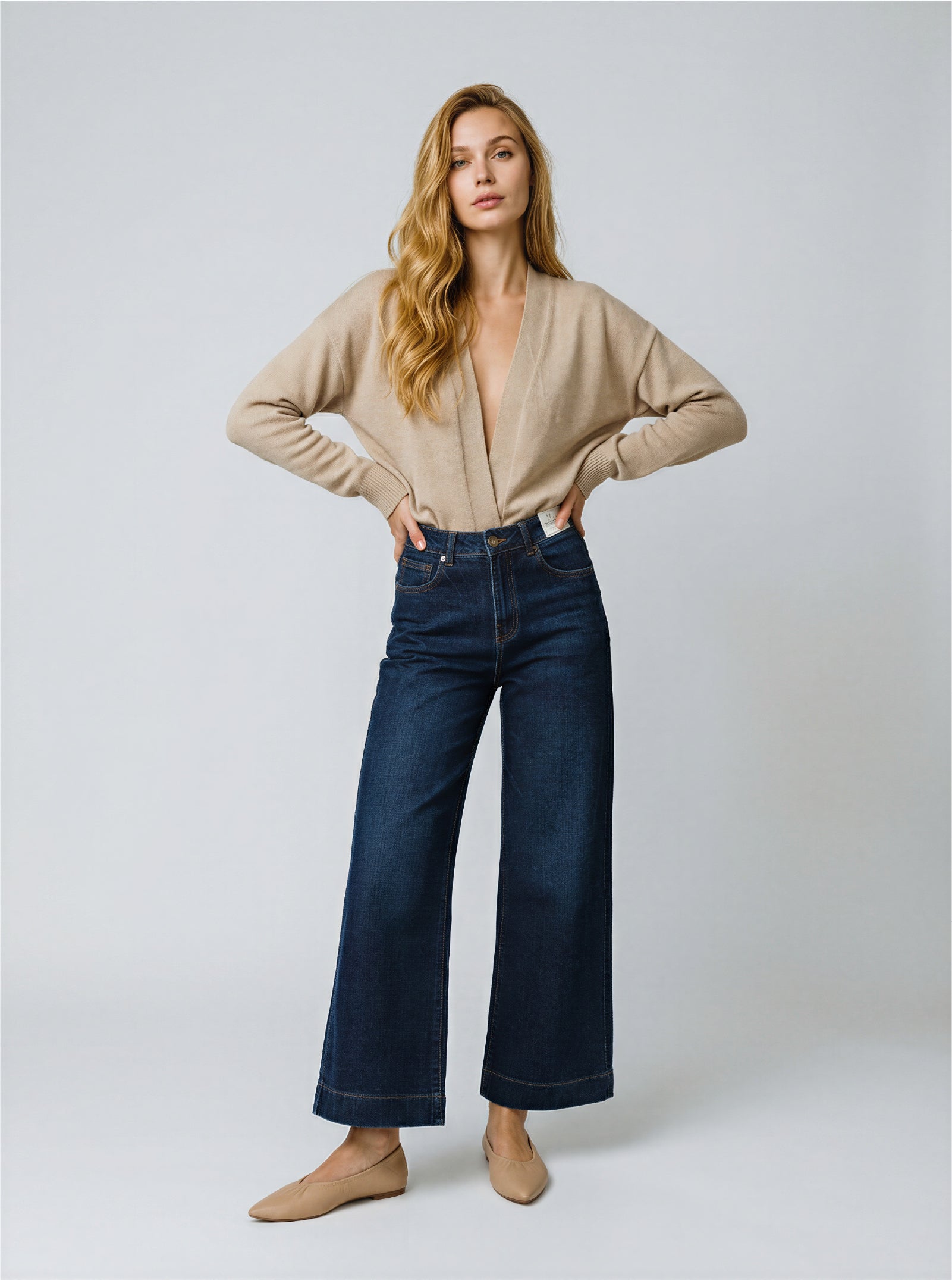 JEAN WIDE LEG - AZUL MARINO