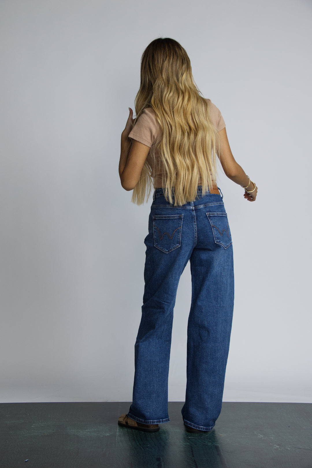 JEAN BAGGY RIPPED - AZUL STONE