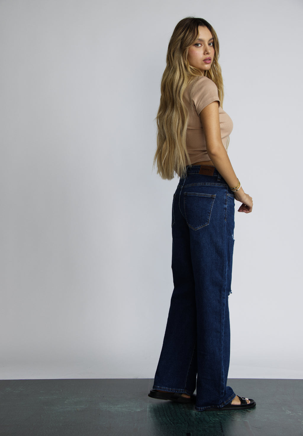 JEAN BAGGY RIPPED - AZUL ÍNDIGO