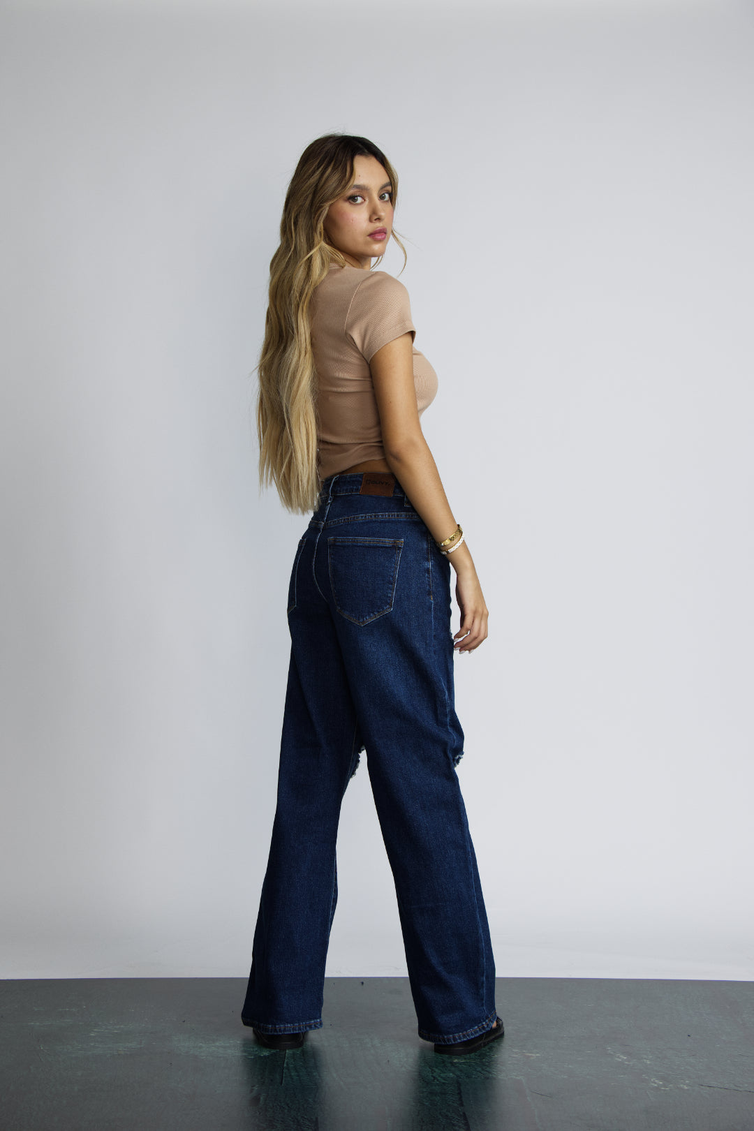 JEAN BAGGY RIPPED - AZUL ÍNDIGO