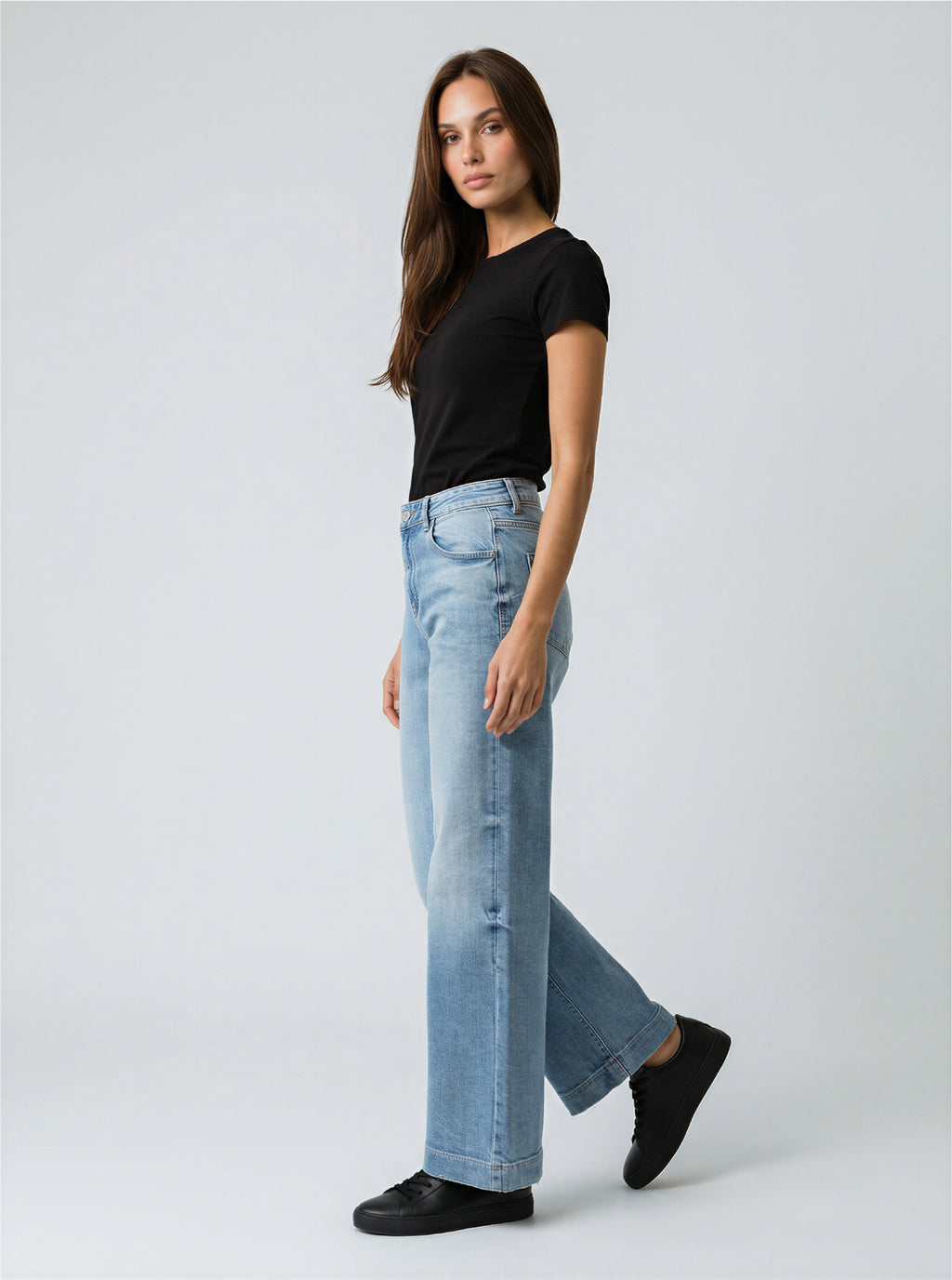 JEAN WIDE LEG - AZUL STONE