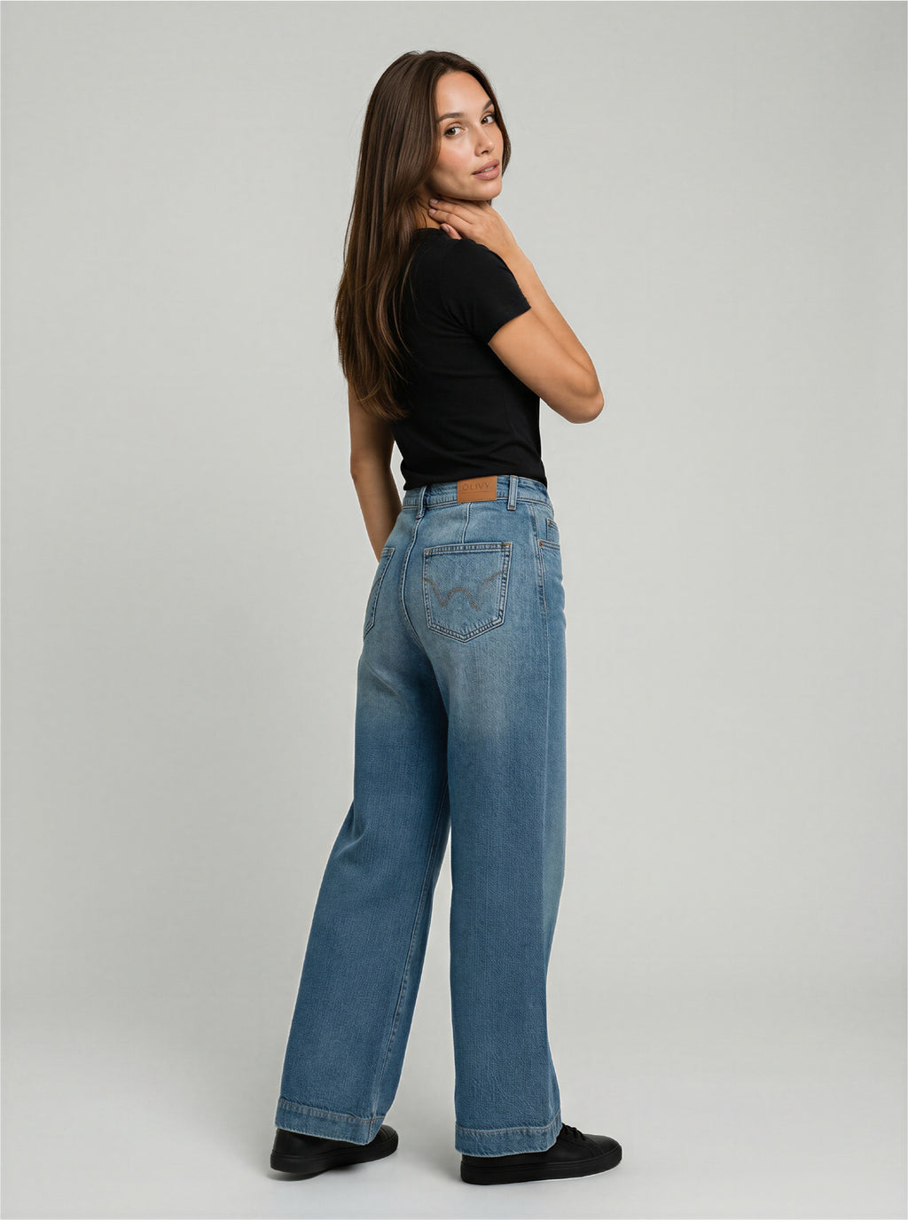 JEAN WIDE LEG - AZUL MEDIO