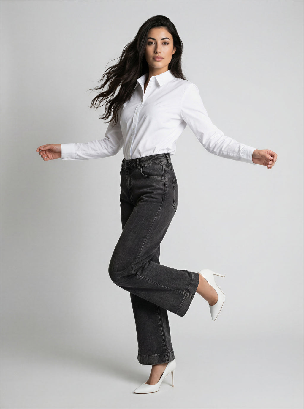 JEAN WIDE LEG - GRIS OSCURO