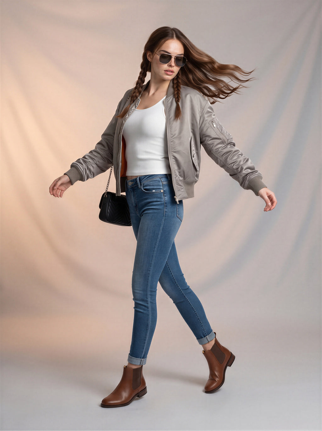 Jean Skinny Azul Claro Con Dobles AG-1834