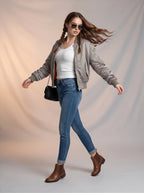Jean Skinny Azul Claro Con Dobles AG-1834
