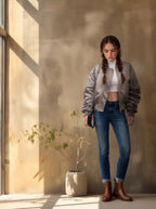 Jean Skinny Azul Claro Con Dobles AG-1834