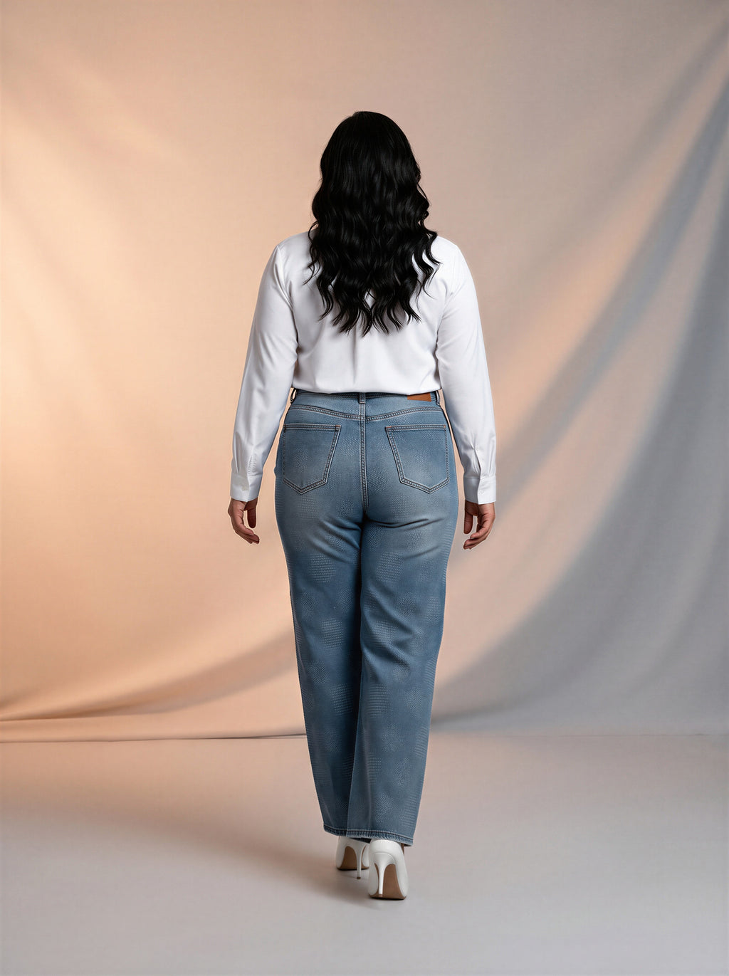 Jean Marine Talla Extra Azul Claro con Textura Rotos DE-674P
