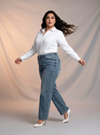 Jean Marine Talla Extra Azul Claro con Textura Rotos DE-674P