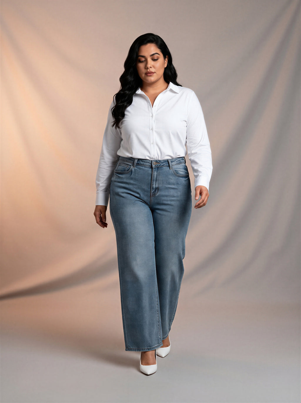 Jean Marine Talla Extra Azul Claro con Textura Rotos DE-674P