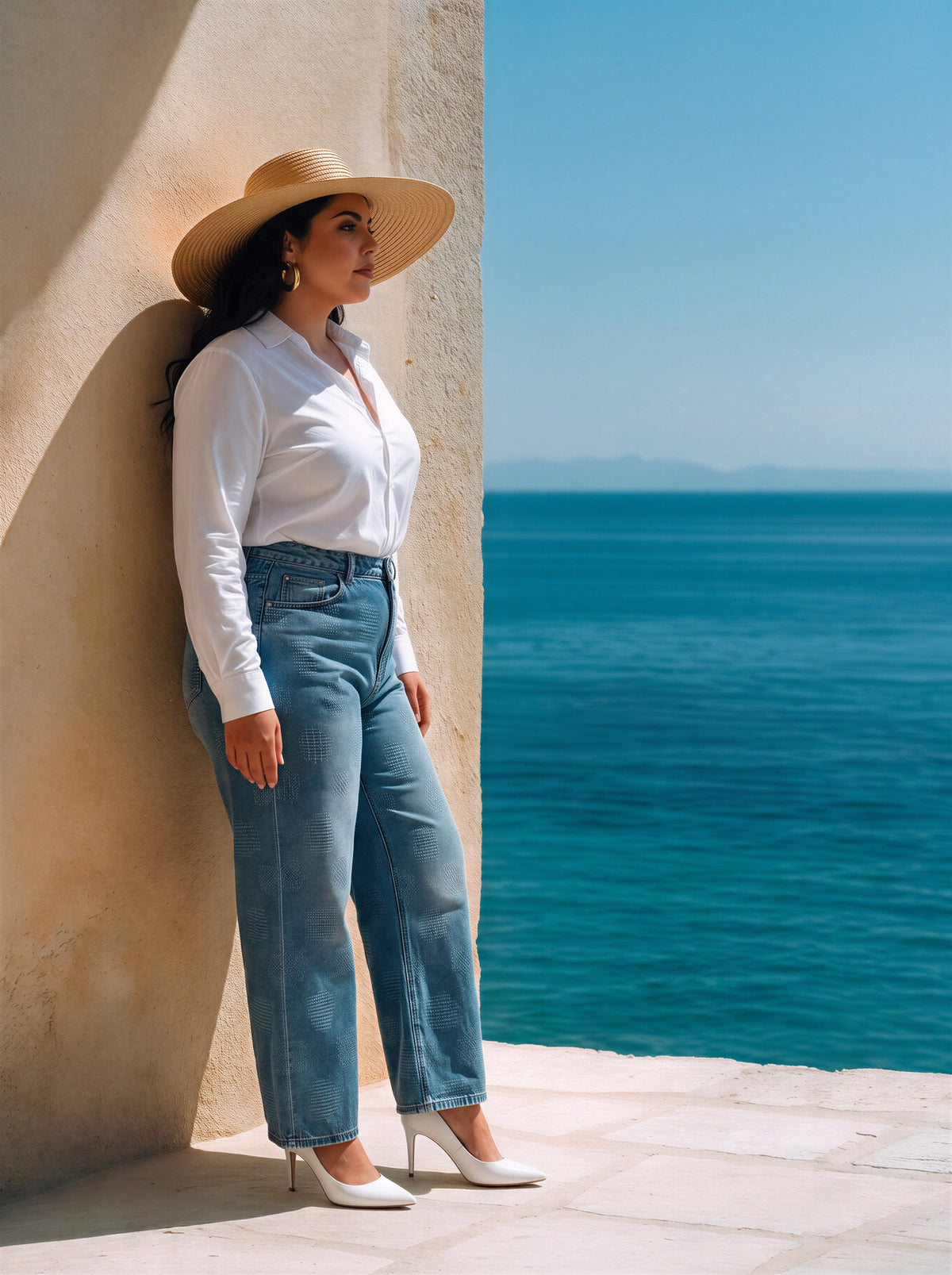 Jean Marine Talla Extra Azul Claro con Textura Rotos DE-674P