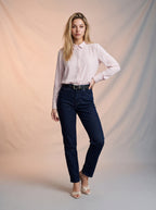 Jean Striaght Azul Oscuro con Cinturon MON-3125