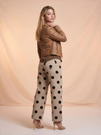 Marine Beige Con Lunares Negros ES-2116