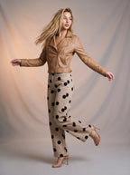 Marine Beige Con Lunares Negros ES-2116