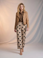 Marine Beige Con Lunares Negros ES-2116