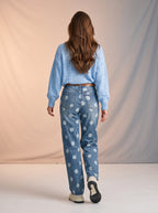 Jean Marine Azul Stone con Lunares Azul Claro ES-2063