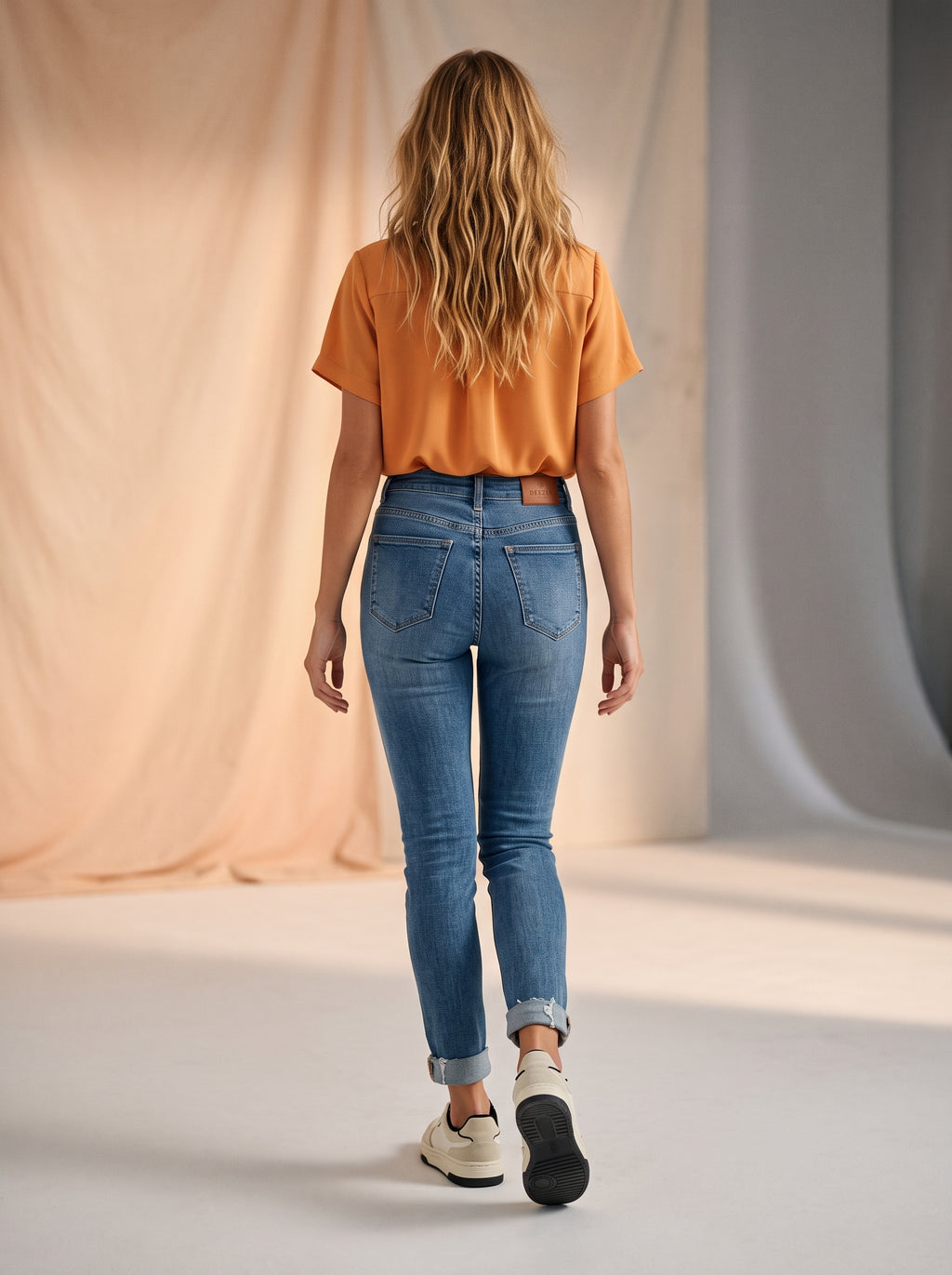 Jean Skinny Azul Stone con Dobles DE-640