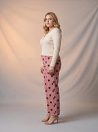 Jean Curvy Marine Rosa con Lunares Gris