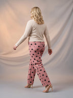 Jean Curvy Marine Rosa con Lunares Gris