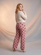 Jean Curvy Marine Rosa con Lunares Gris