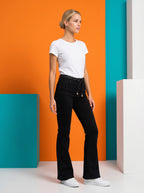 Jean Media Campana – Negro con Cinto de cuerda