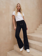Jean Media Campana – Negro con Cinto de cuerda