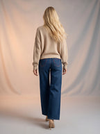 Wide Leg Azul Marino con Pañuelo