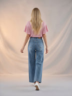 Wide Leg Azul Stone con Estrellas