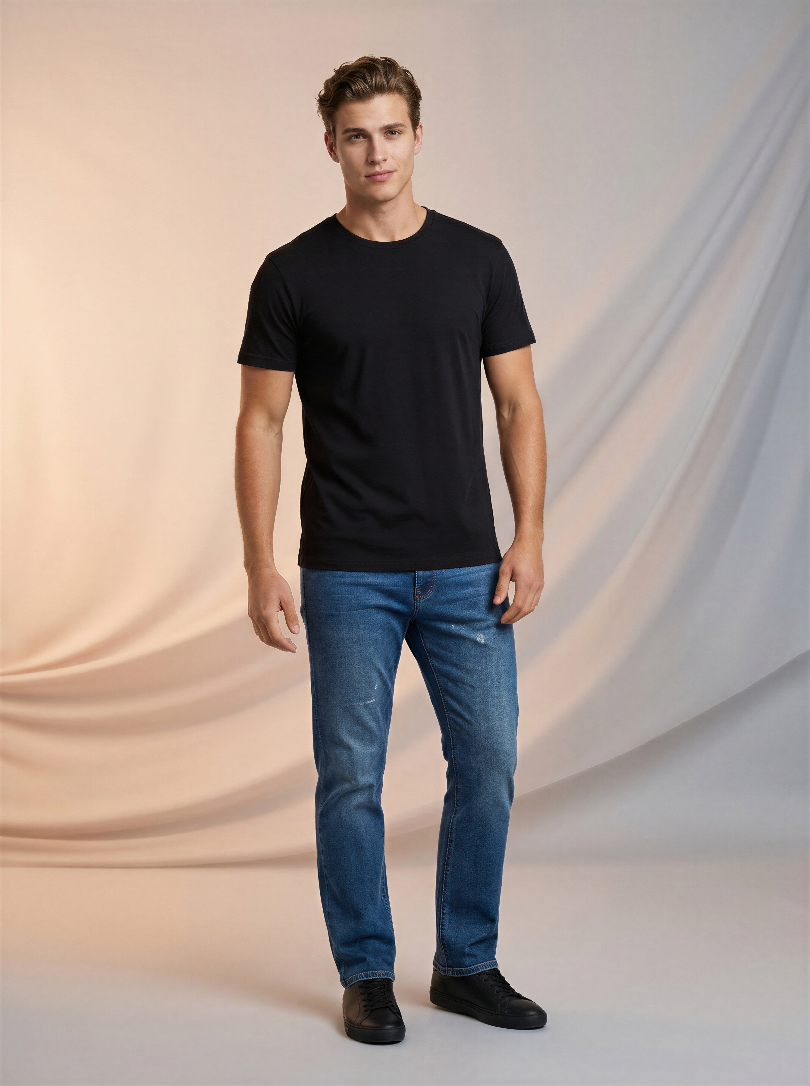 Jean Slim Bootcut Azul Medio
