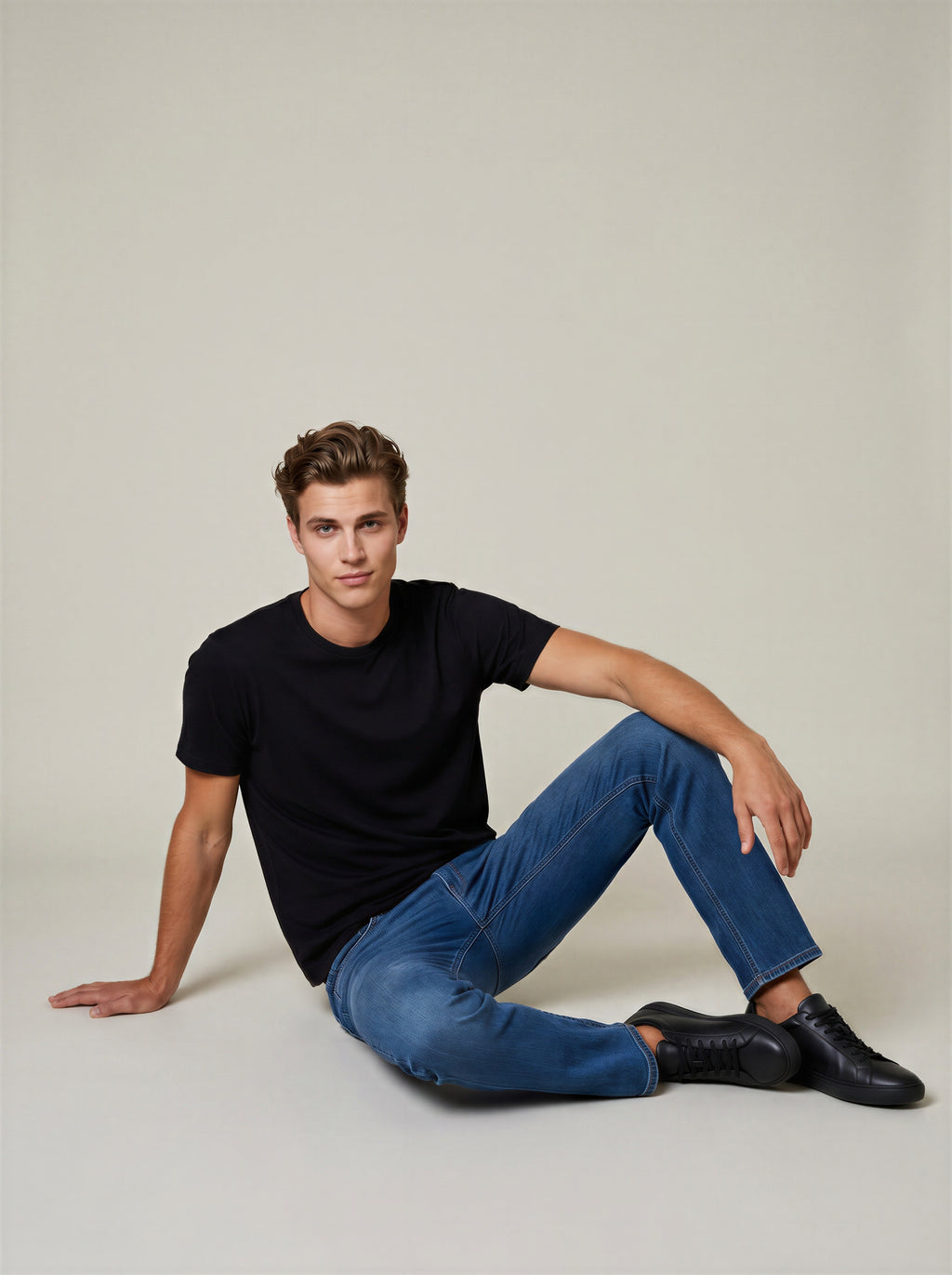 Jean Slim Bootcut Azul Medio